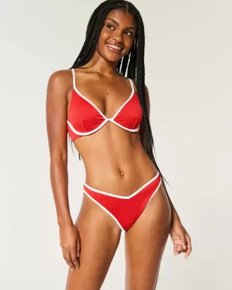 Ribbed High-Leg V-Waist Cheekiest Bikini Bottom