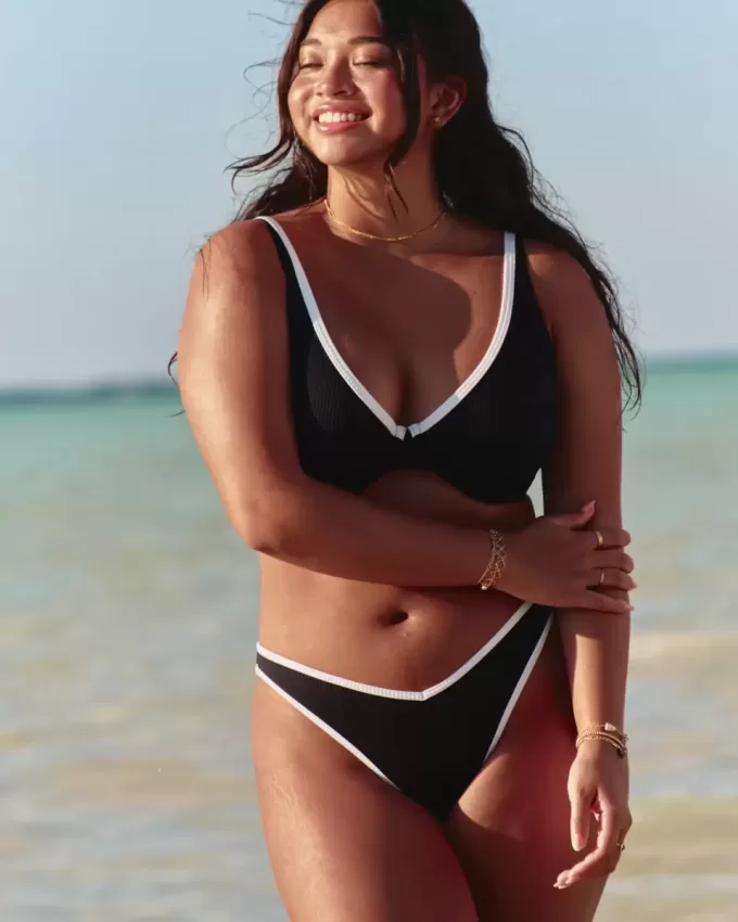 Ribbed High-Leg V-Waist Cheekiest Bikini Bottom Ribbed High-Leg V-Waist Cheekiest Bikini Bottom