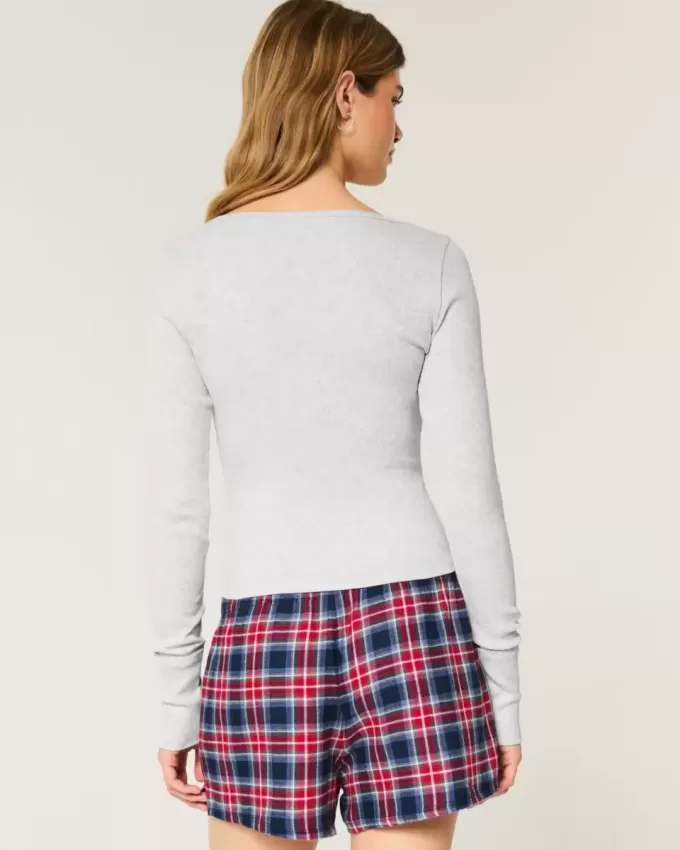 Ribbed Los Angeles Graphic Henley Ribbed Los Angeles Graphic Henley