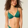 Ribbed Plunge Underwire Bikini Top
