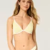 Ribbed Plunge Underwire Bikini Top