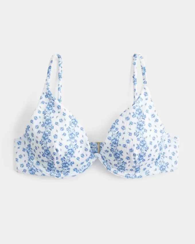 Ribbed Plunge Underwire Bikini Top Ribbed Plunge Underwire Bikini Top