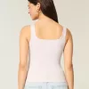 Ribbed Seamless Fabric Square-Neck Tank Ribbed Seamless Fabric Square-Neck Tank