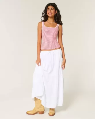 Ribbed Seamless Fabric Square-Neck Tank Ribbed Seamless Fabric Square-Neck Tank