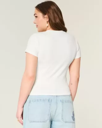 Ribbed Surf Club Graphic Baby Tee Ribbed Surf Club Graphic Baby Tee