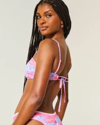 Ribbed Tie Scoop Bikini Top