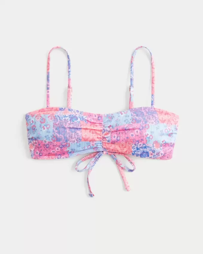 Ribbed Tie Scoop Bikini Top Ribbed Tie Scoop Bikini Top