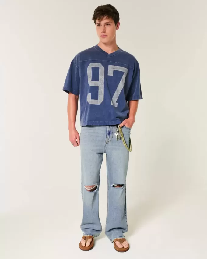 Ripped Medium Wash Baggy Jeans Ripped Medium Wash Baggy Jeans