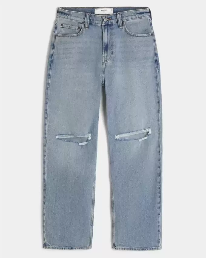 Ripped Medium Wash Baggy Jeans Ripped Medium Wash Baggy Jeans