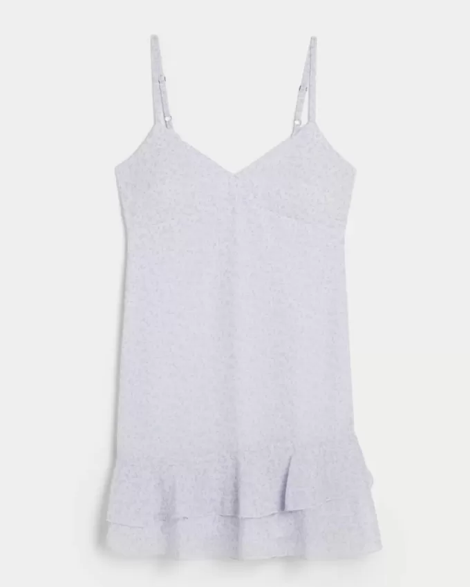 Ruffle Chiffon Mini Dress