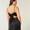 Satin Back Bow Bodycon Dress Satin Back Bow Bodycon Dress