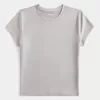 Soft Stretch Seamless Fabric Longline Baby Tee