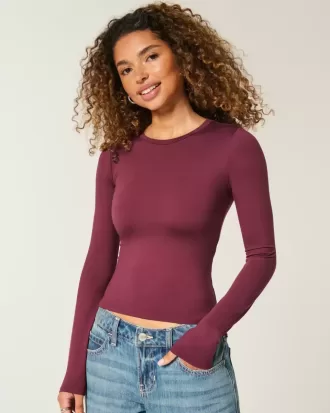 Seamless Fabric Long-Sleeve Crew Top Seamless Fabric Long-Sleeve Crew Top