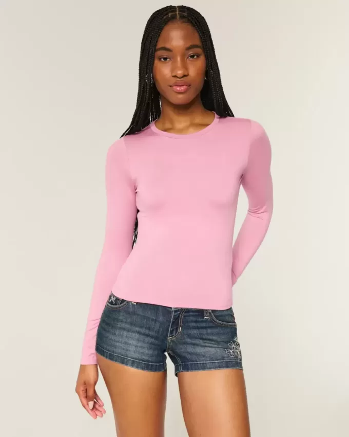 Seamless Fabric Long-Sleeve Crew Top Seamless Fabric Long-Sleeve Crew Top