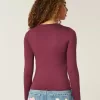 Seamless Fabric Long-Sleeve Crew Top