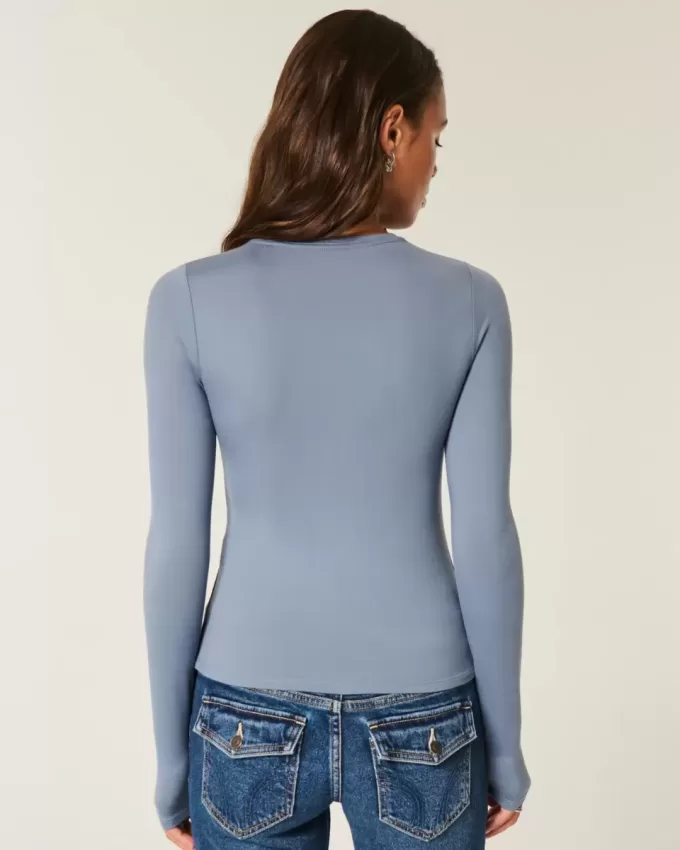Seamless Fabric Long-Sleeve Crew Top Seamless Fabric Long-Sleeve Crew Top