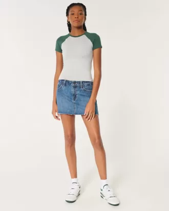 Seamless Fabric Longline Crew Baby Tee