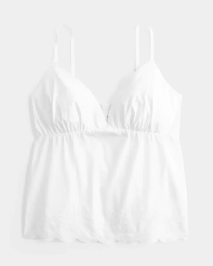 Shimmer Embroidered Babydoll Top Shimmer Embroidered Babydoll Top