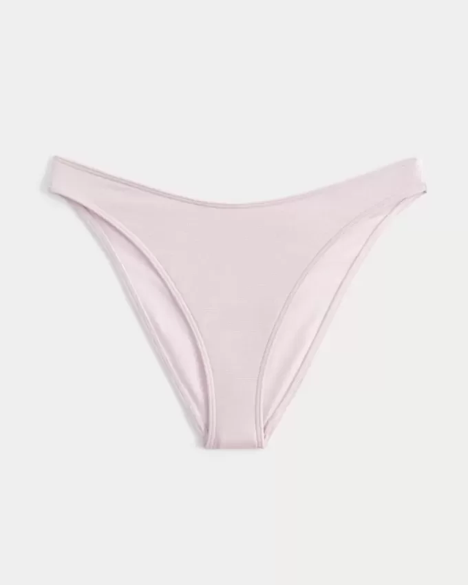 Shimmer High-Leg Cheeky Bikini Bottom