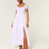 Short-Sleeve Open-Back Maxi Dress Short-Sleeve Open-Back Maxi Dress