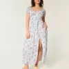 Short-Sleeve Open-Back Maxi Dress Short-Sleeve Open-Back Maxi Dress