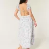 Short-Sleeve Open-Back Maxi Dress Short-Sleeve Open-Back Maxi Dress