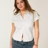 Short-Sleeve Stretch Poplin Button-Through Shirt Short-Sleeve Stretch Poplin Button-Through Shirt