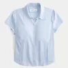 Short-Sleeve Stretch Poplin Button-Through Shirt Short-Sleeve Stretch Poplin Button-Through Shirt