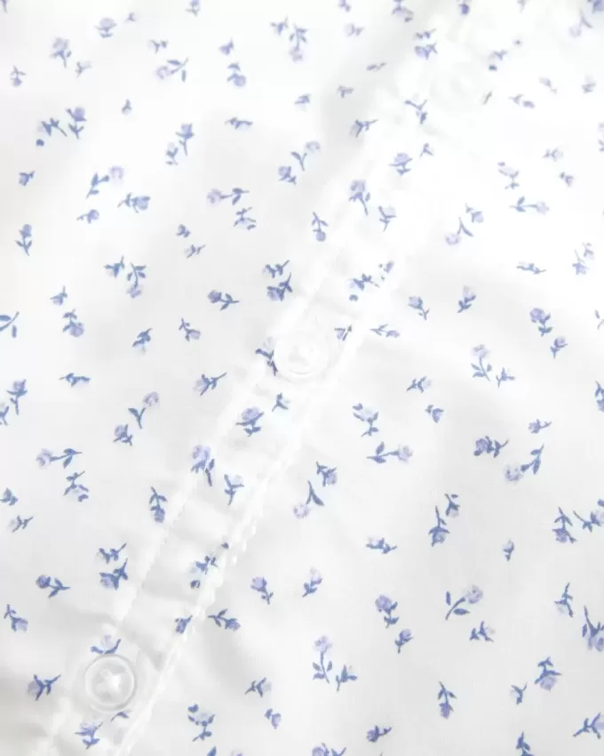 Short-Sleeve Stretch Poplin Button-Through Shirt Short-Sleeve Stretch Poplin Button-Through Shirt