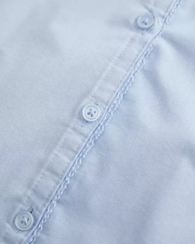 Short-Sleeve Stretch Poplin Button-Through Shirt Short-Sleeve Stretch Poplin Button-Through Shirt