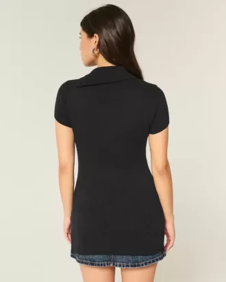 Short-Sleeve Tunic Sweater