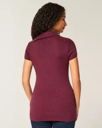 Short-Sleeve Tunic Sweater Short-Sleeve Tunic Sweater