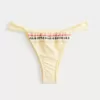 Side Strap Embroidered High-Leg Cheekiest Bikini Bottom Side Strap Embroidered High-Leg Cheekiest Bikini Bottom