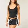 Side Stripe Fleece Mini Shorts