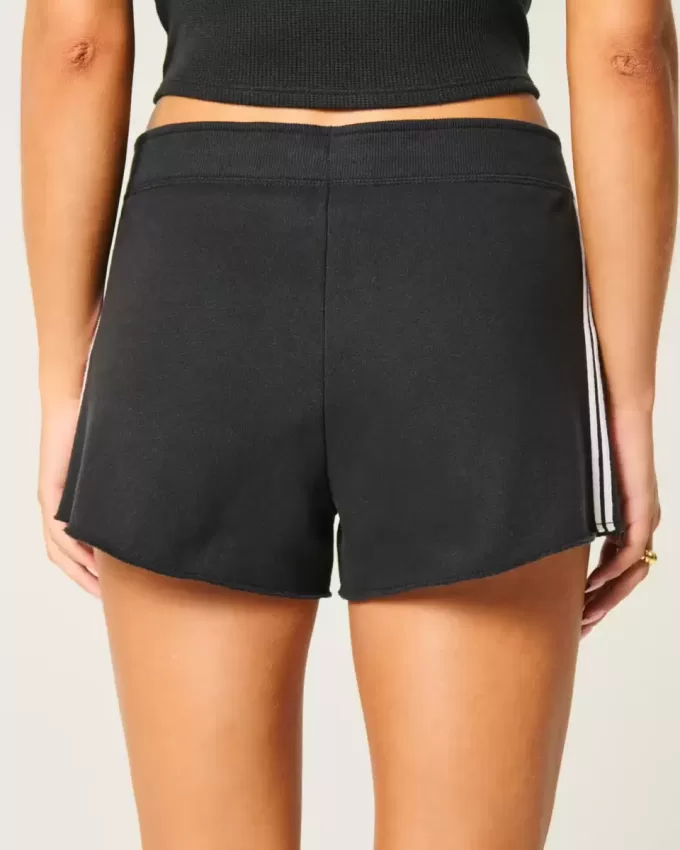 Side Stripe Fleece Mini Shorts