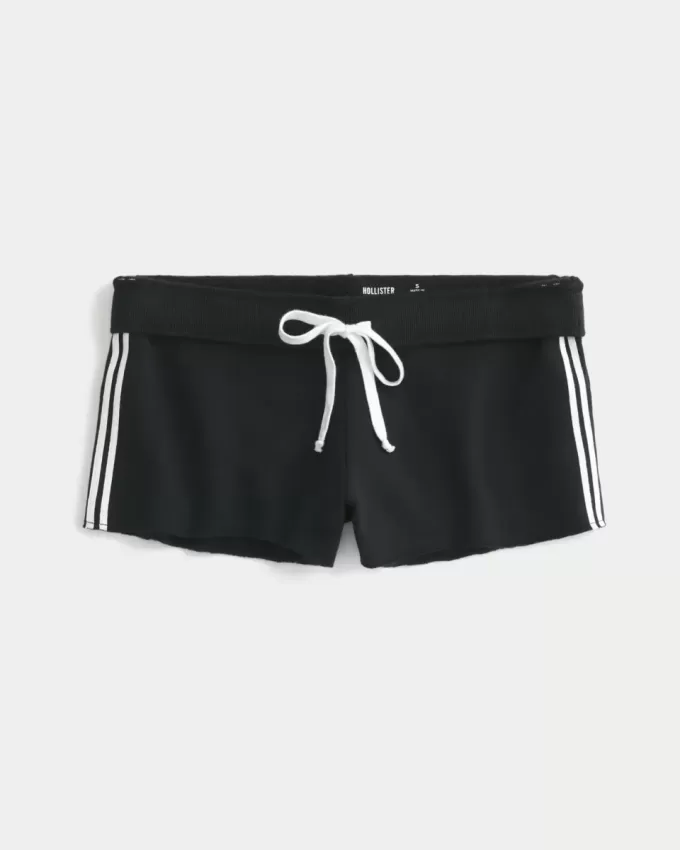 Side Stripe Fleece Mini Shorts
