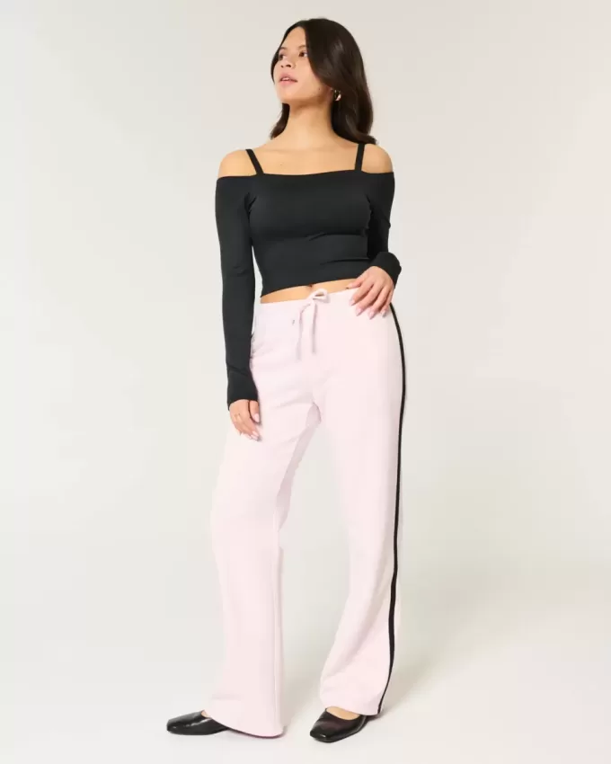 Side-Stripe Straight Sweatpants