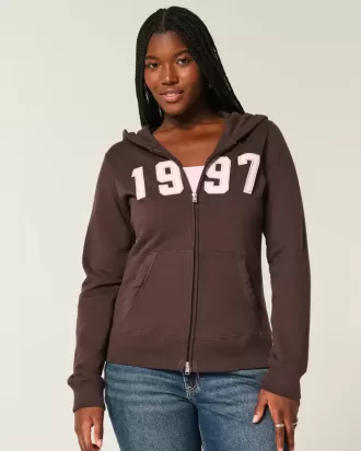 Slim 1997 Graphic Zip-Up Hoodie