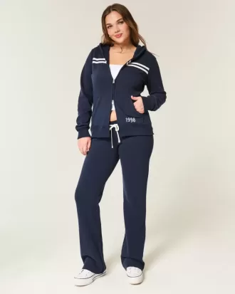 Slim Striped 1998 Graphic Zip-Up Hoodie