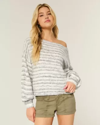 Slouchy Off-the-Shoulder Sweater