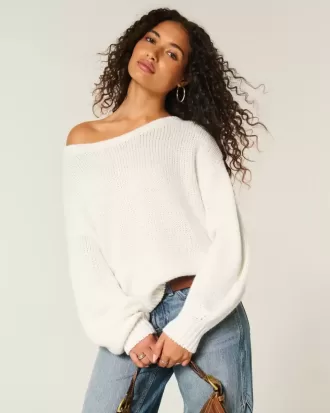 Slouchy Off-the-Shoulder Sweater