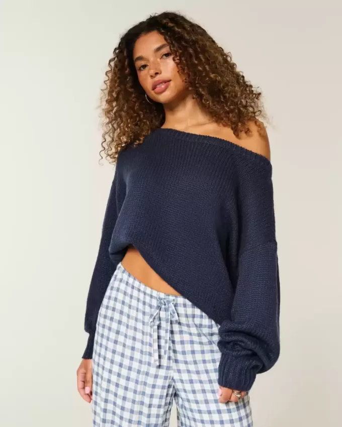 Slouchy Off-the-Shoulder Sweater