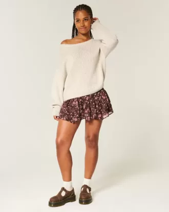 Slouchy Off-the-Shoulder Sweater