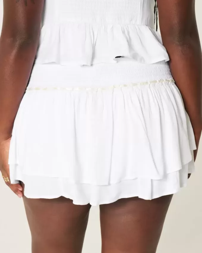 Smocked Tiered Mini Skort