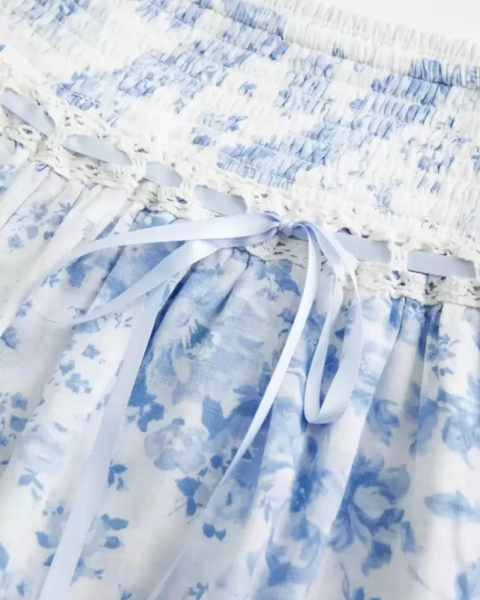 Smocked Tiered Mini Skort