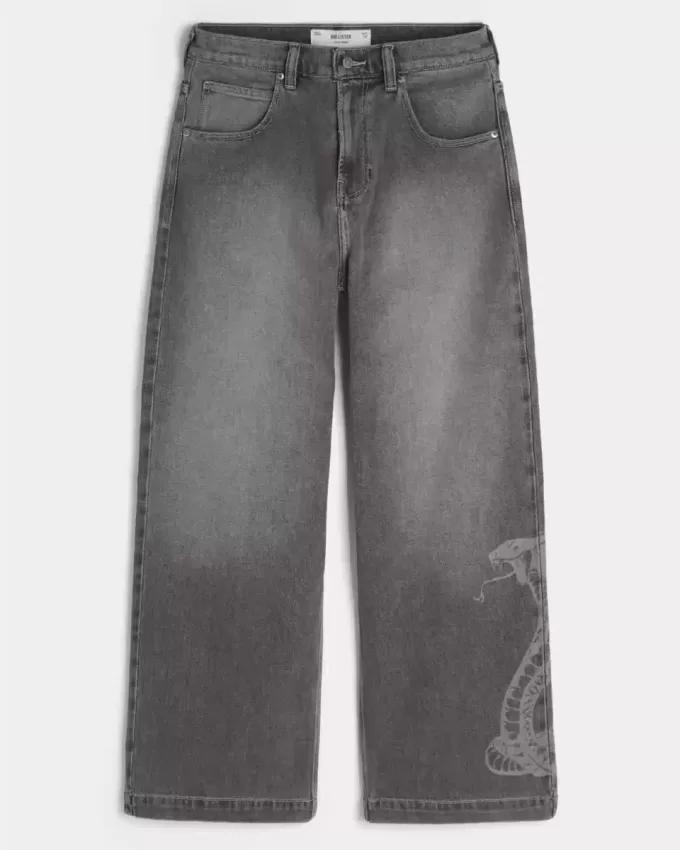 Snake Graphic Super Baggy Jeans Snake Graphic Super Baggy Jeans