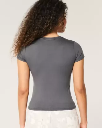 Soft Stretch Seamless Fabric Crew Baby Tee