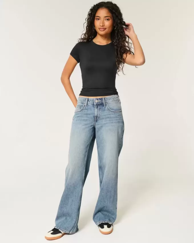 Soft Stretch Seamless Fabric Crew Baby Tee Soft Stretch Seamless Fabric Crew Baby Tee