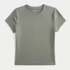 Soft Stretch Seamless Fabric Crew Baby Tee Soft Stretch Seamless Fabric Crew Baby Tee