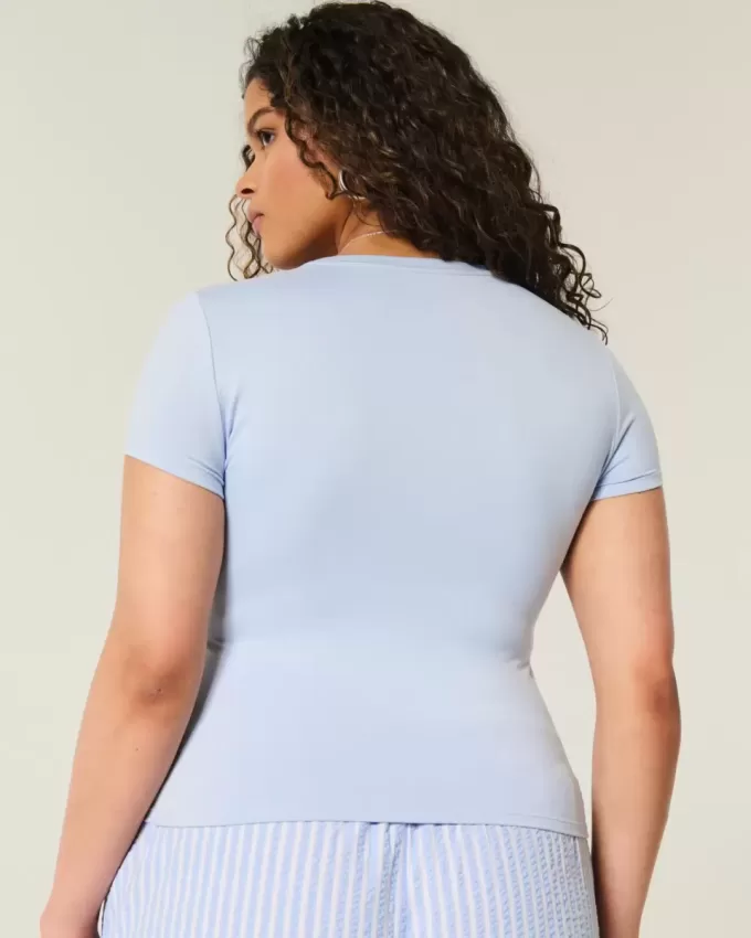 Soft Stretch Seamless Fabric Crew Baby Tee Soft Stretch Seamless Fabric Crew Baby Tee